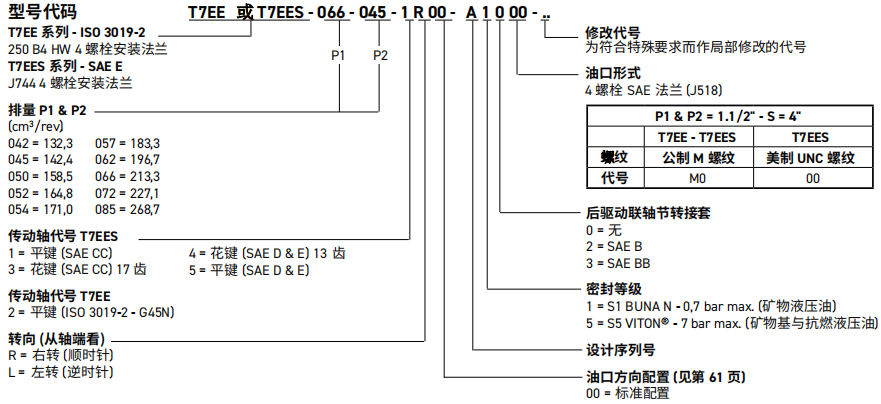 T7EE/T7EES系列葉片泵型號(hào)說(shuō)明